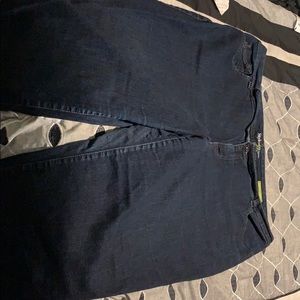 Dark blue tummy control straight leg jeans